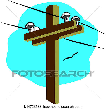 450x462 Clipart Of Power Line K14723533