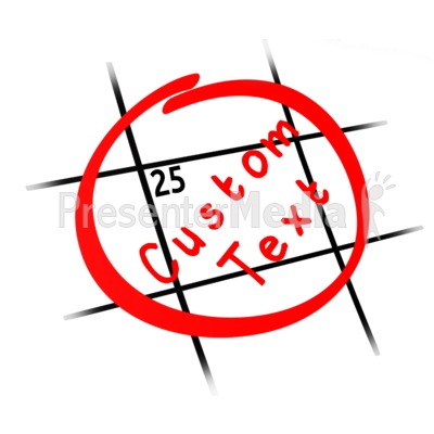 400x400 Custom Date Calendar