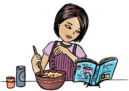 447x317 Mom Cooking Clipart