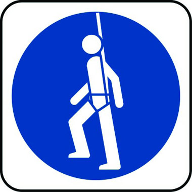 380x380 Mandatory Safety Harness Symbol Sign