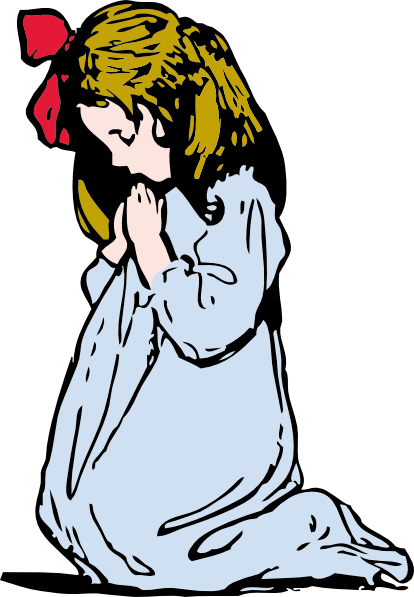 414x597 Girl Praying Clip Art