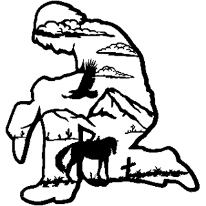 300x300 Cowboy Prayer Decal