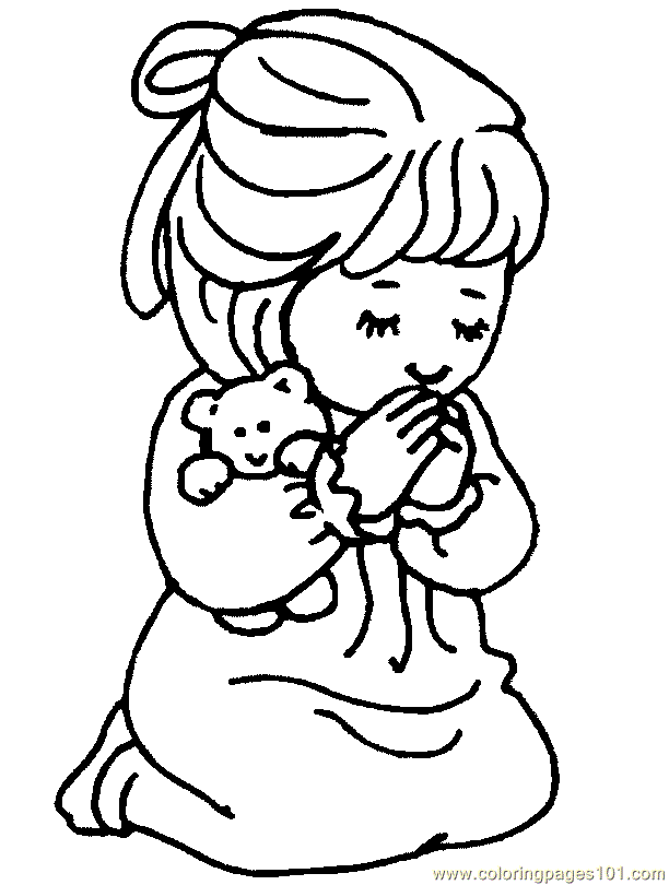 612x810 Prayer Coloring Page For Kids