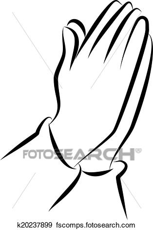 314x470 Stock Illustration Of Praying Hands Clip Art K20237899
