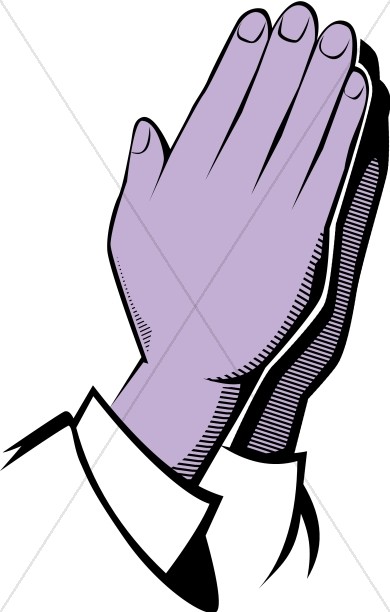 390x612 Purple Praying Hands Prayer Clipart
