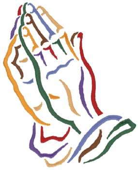285x350 Praying Hands Outline Embroidery Designs, Machine Embroidery