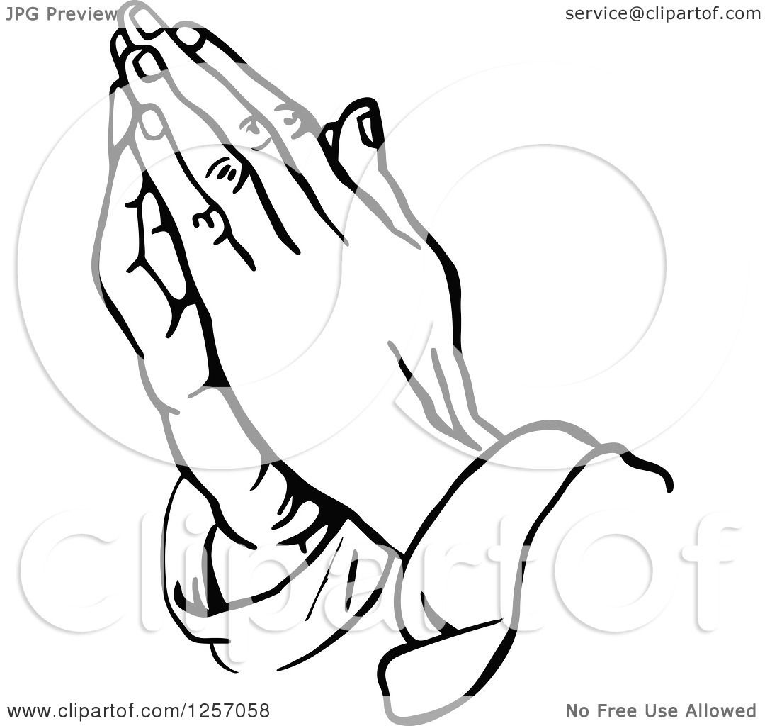 1080x1024 Clipart Of Black And White Prayer Hands