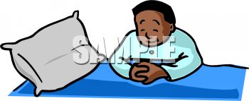 350x143 Royalty Free Clip Art Image African American Boy Saying His Prayers