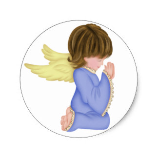324x324 Praying Angel Stickers Zazzle
