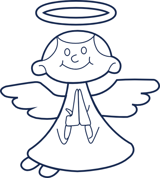 534x596 Praying Angel Clipart