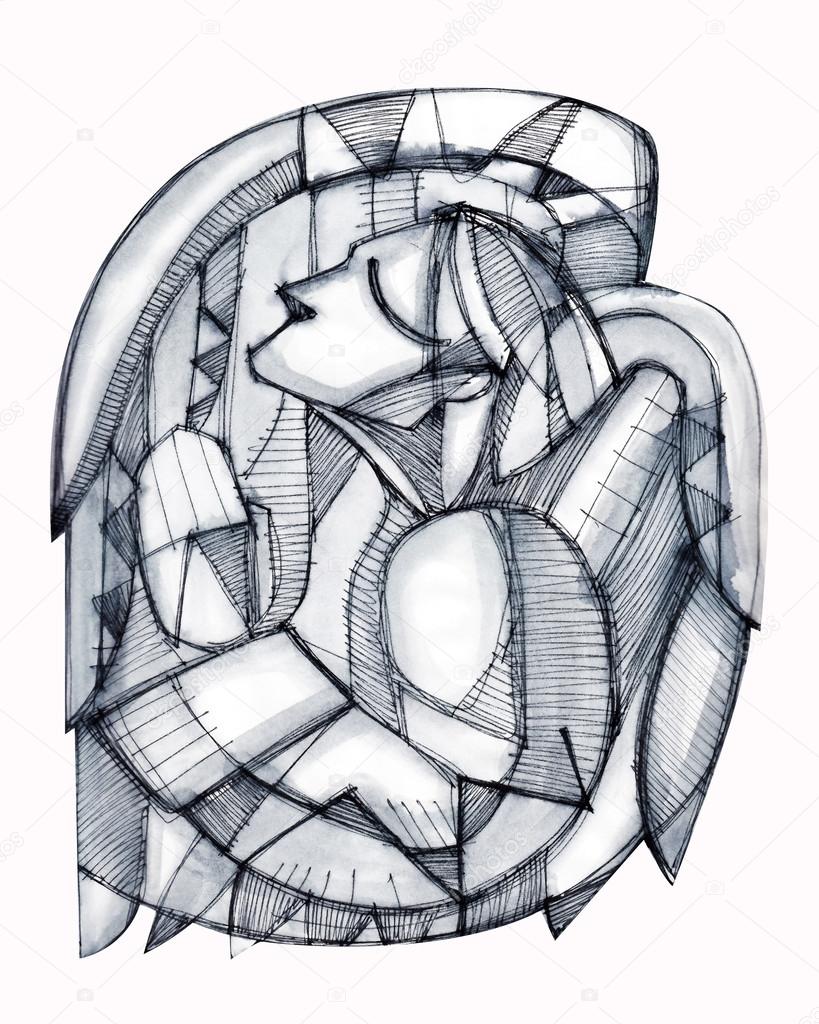 819x1024 Praying Angel Illustration Stock Photo Bernardojbp