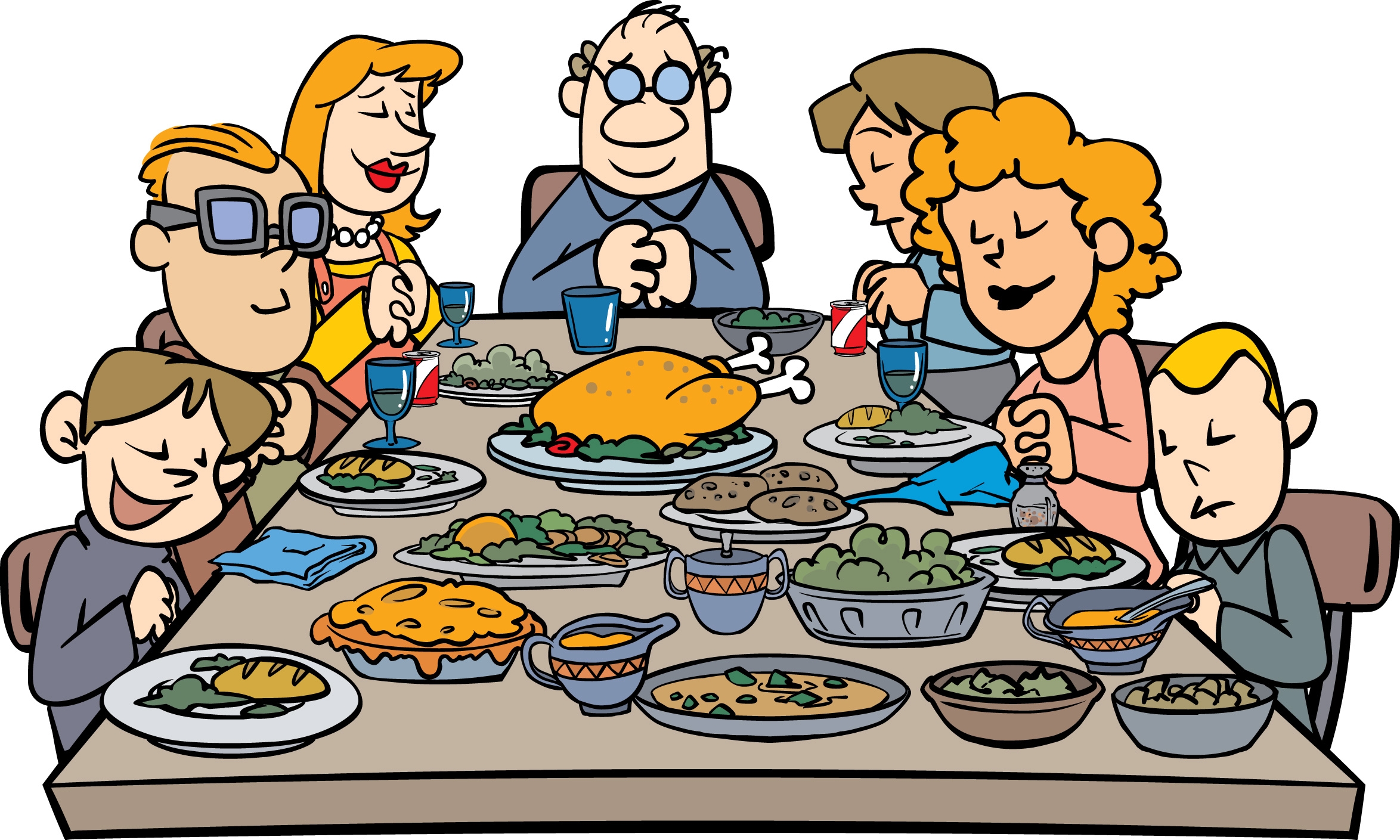 2348x1409 Thanksgiving Dinner Clip Art