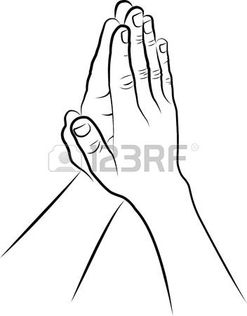 352x450 Folded Hand Clipart