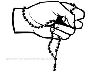 310x233 Hand Drawn Praying Hands Free Vector Illustration Free Vectors
