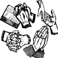200x200 Praying Hands Vector
