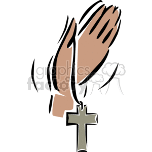 300x300 Royalty Free Cartoon Praying Hands 164988 Vector Clip Art Image