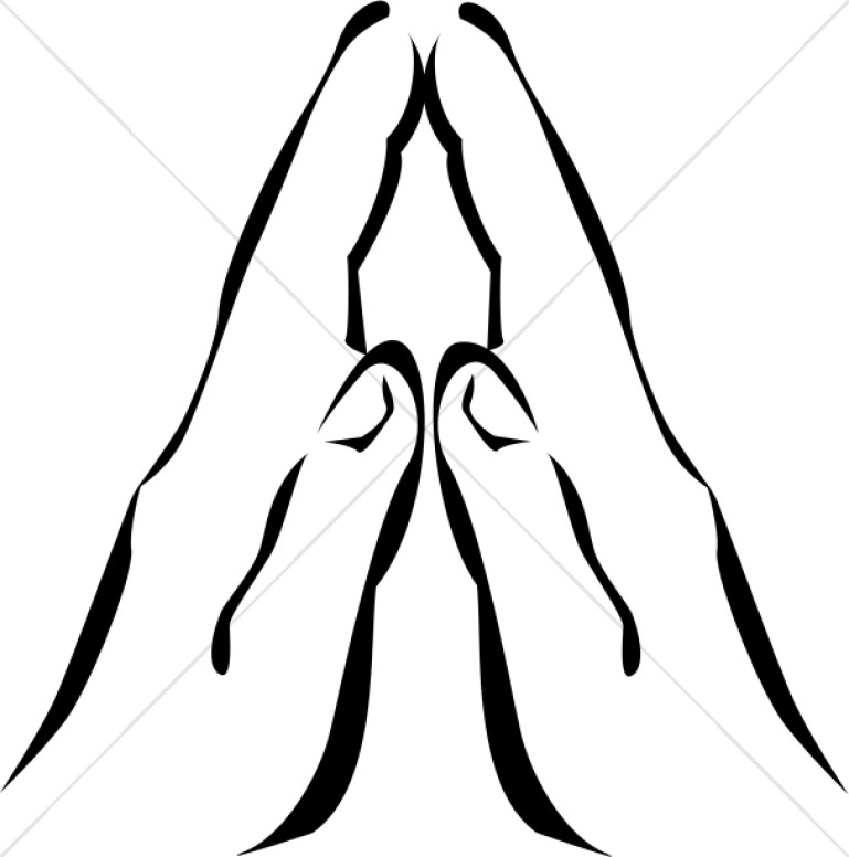 769x776 Gold Praying Hands And The Bible Prayer Clipart