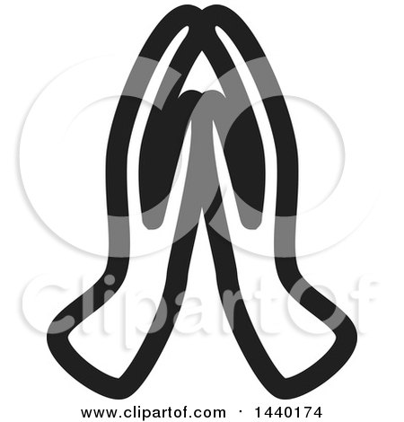 450x470 Clipart Of A Pair Of White Prayer Or Namaste Hands In A Red Circle