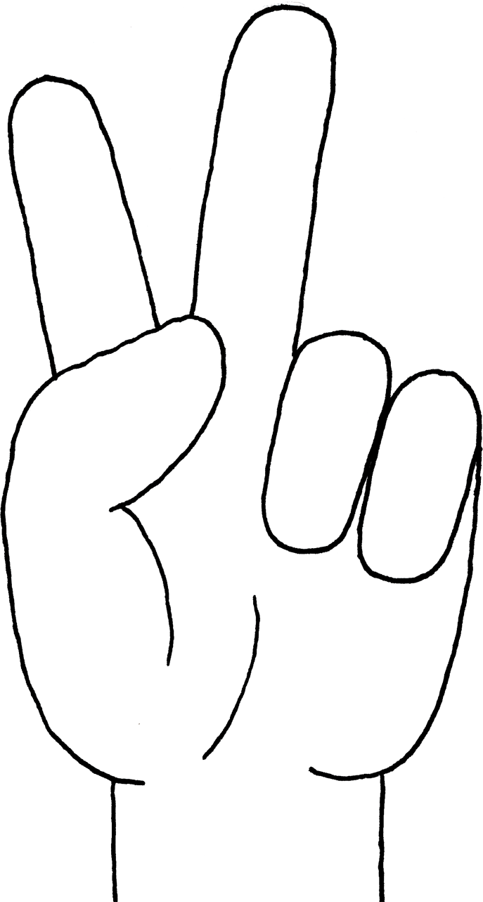 687x1282 Hand Peace Sign Clip Art 101 Clip Art