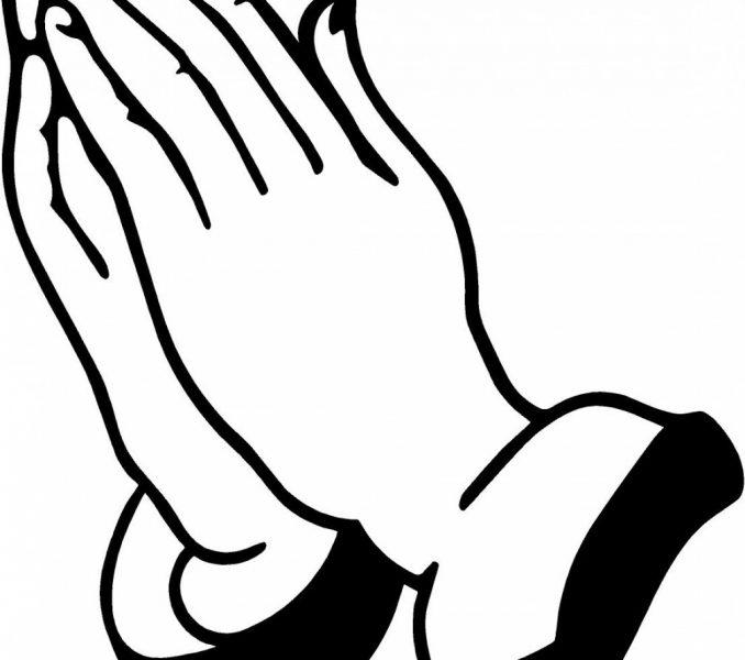 678x600 Picture Of Hand Praying Kids Coloring