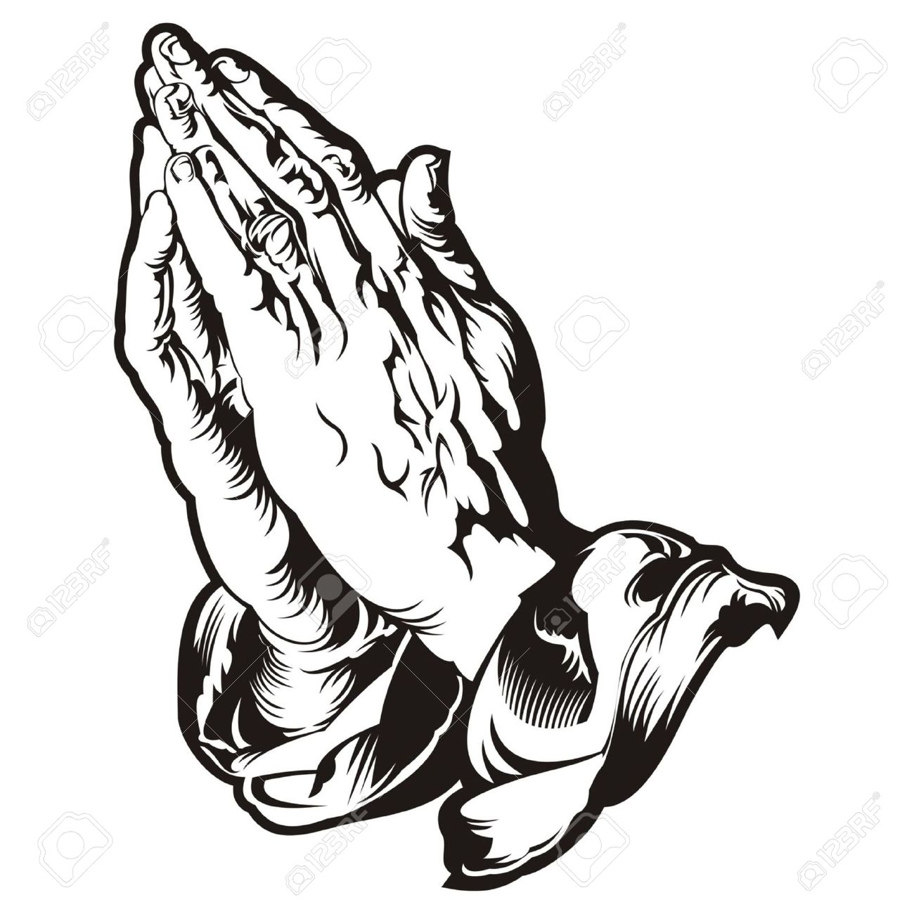 1300x1300 Praying Hands Tatto Vector Royalty Free Cliparts, Vectors,
