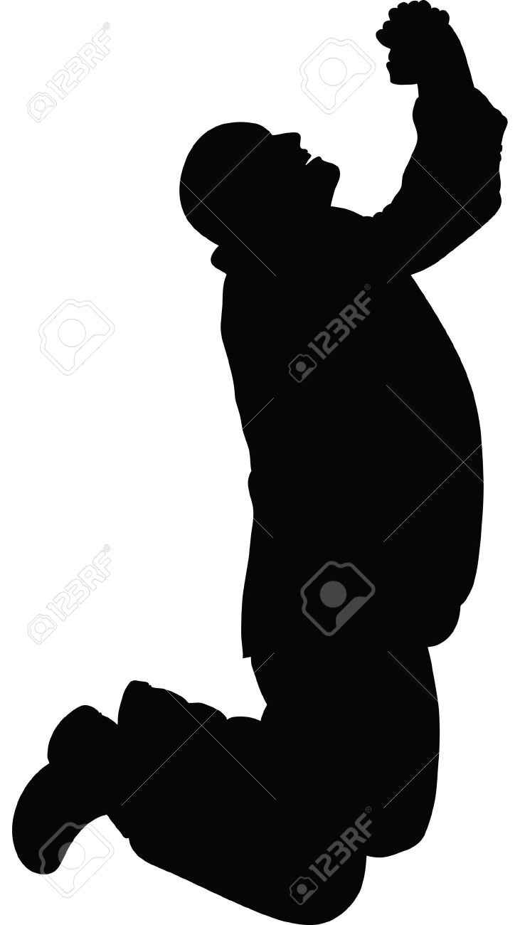 731x1300 Praying On Knees Silhouette