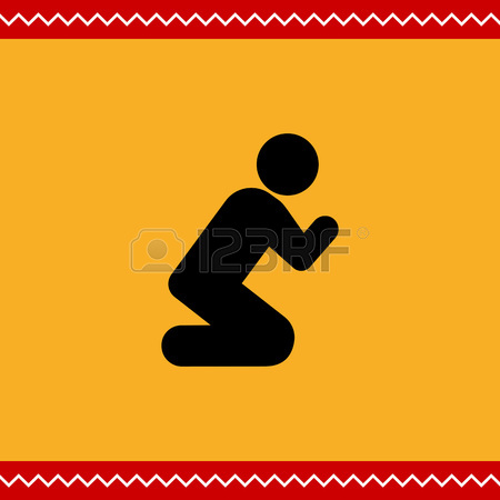 450x450 Vector Icon Of Man Silhouette Standing On Knees And Praying