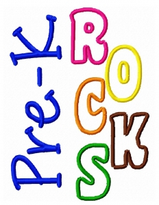 232x300 K Rocks Applique Design