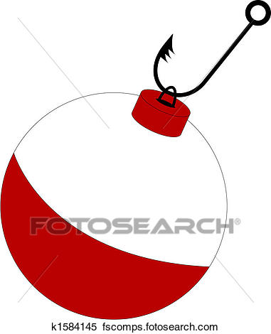 381x470 Clipart Of Fishing Bobber And Hook K1584145