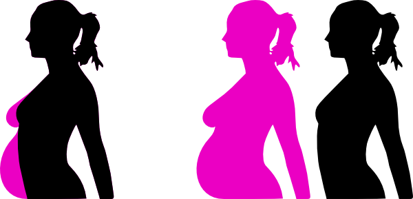 600x289 Pregnancy Silhouette 4 Clip Art