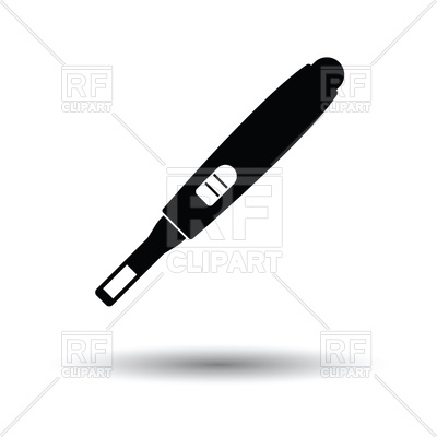 400x400 Pregnancy Test Icon With Shadow Design Royalty Free Vector Clip