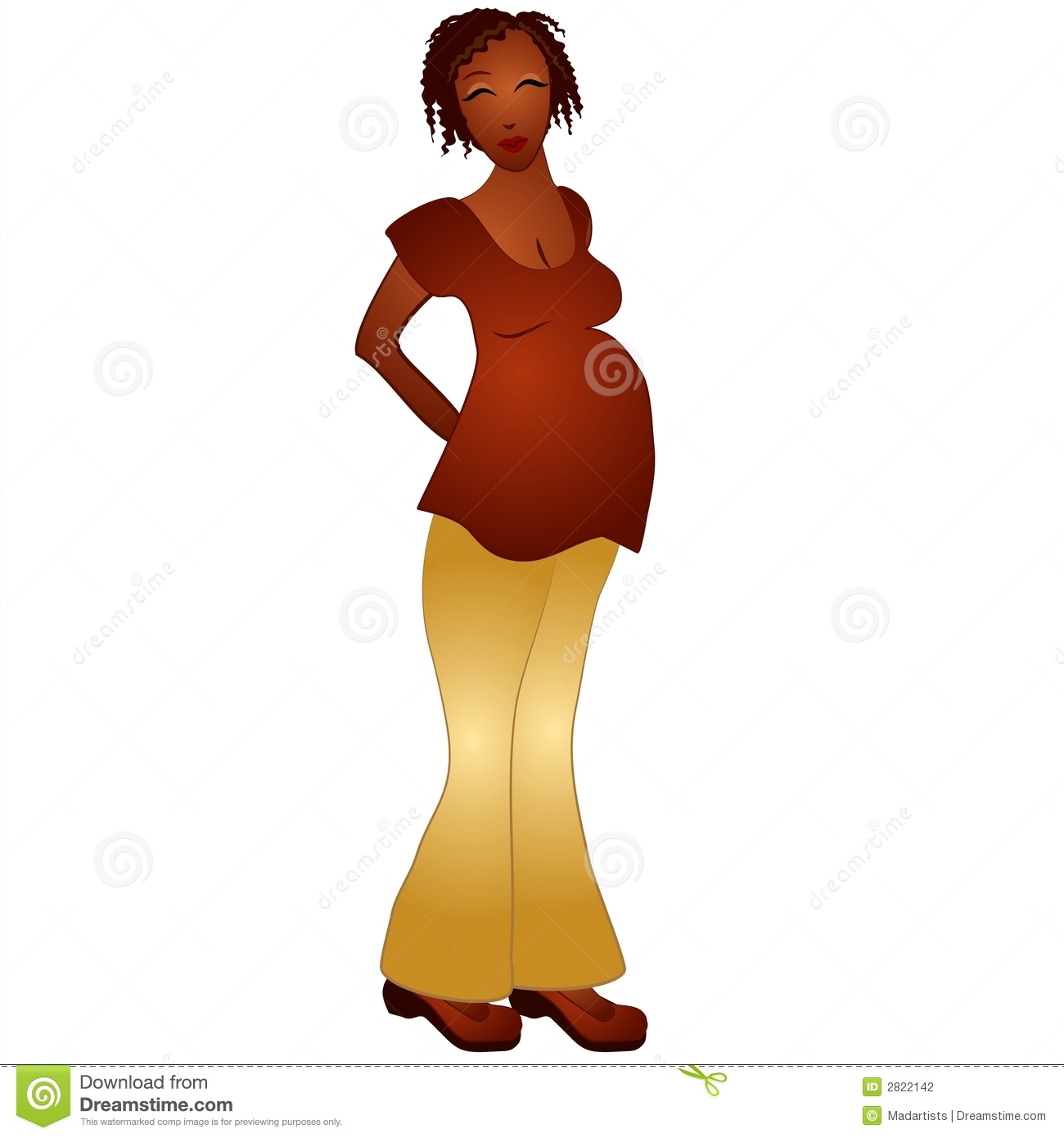 1300x1390 African American Pregnant Clipart