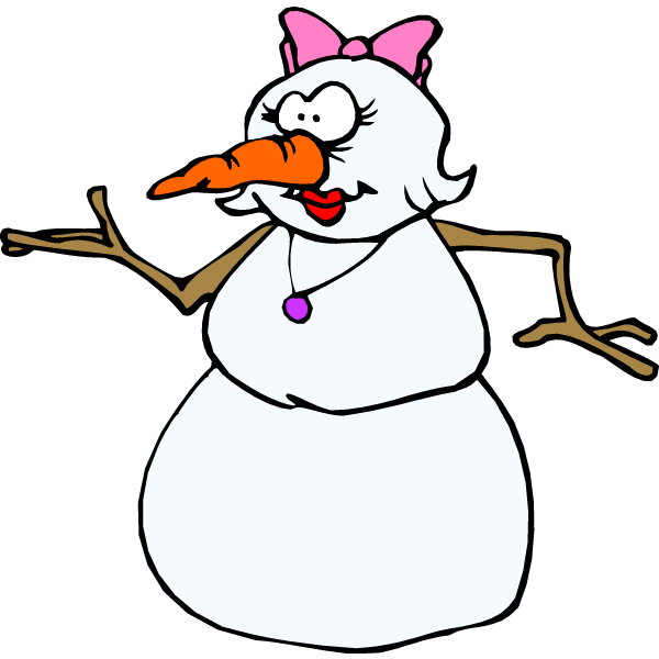 600x600 Pregnant Snowman Cliparts