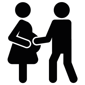 283x283 Pregnant Couple Silhouette Clip Art