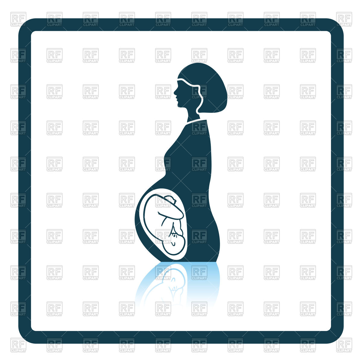 1200x1200 Pregnant Woman Silhouette Royalty Free Vector Clip Art Image