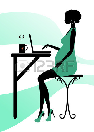 319x450 Silhouette Of A Pregnant Woman In The Three Trimesters. Pregnancy