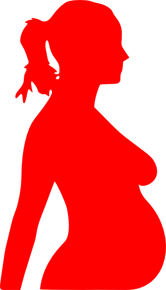 342x598 Big Pregnant Lady Clip Art