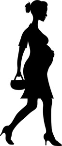 128x300 Pregnant Clipart Image