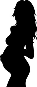 128x300 Pregnant Clipart Image