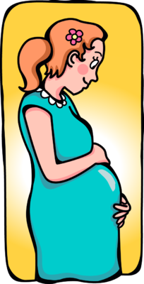 204x400 Pregnant Mother Clipart
