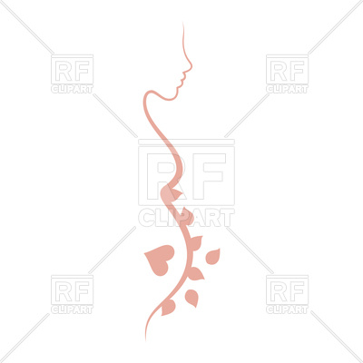 400x400 Pregnant Woman Outline Royalty Free Vector Clip Art Image