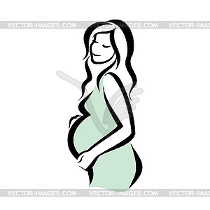 300x300 Woman Symbol, Stylized Sketch