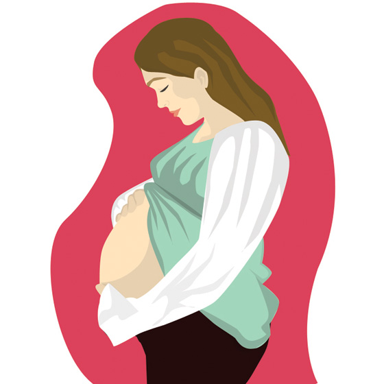 560x560 Cartoon Pregnant Woman Clipart