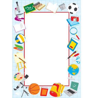 380x400 Preschool Borders Black And White Clipart Wikiclipart