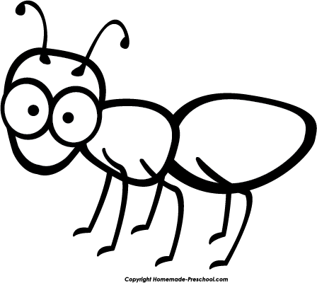 448x400 Cute Ant Clipart Black And White Letters