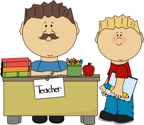 500x434 Image Of School Children And Teacher Clipart