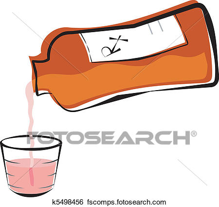 450x425 Clip Art Of Liquid Prescription Medication K5498456