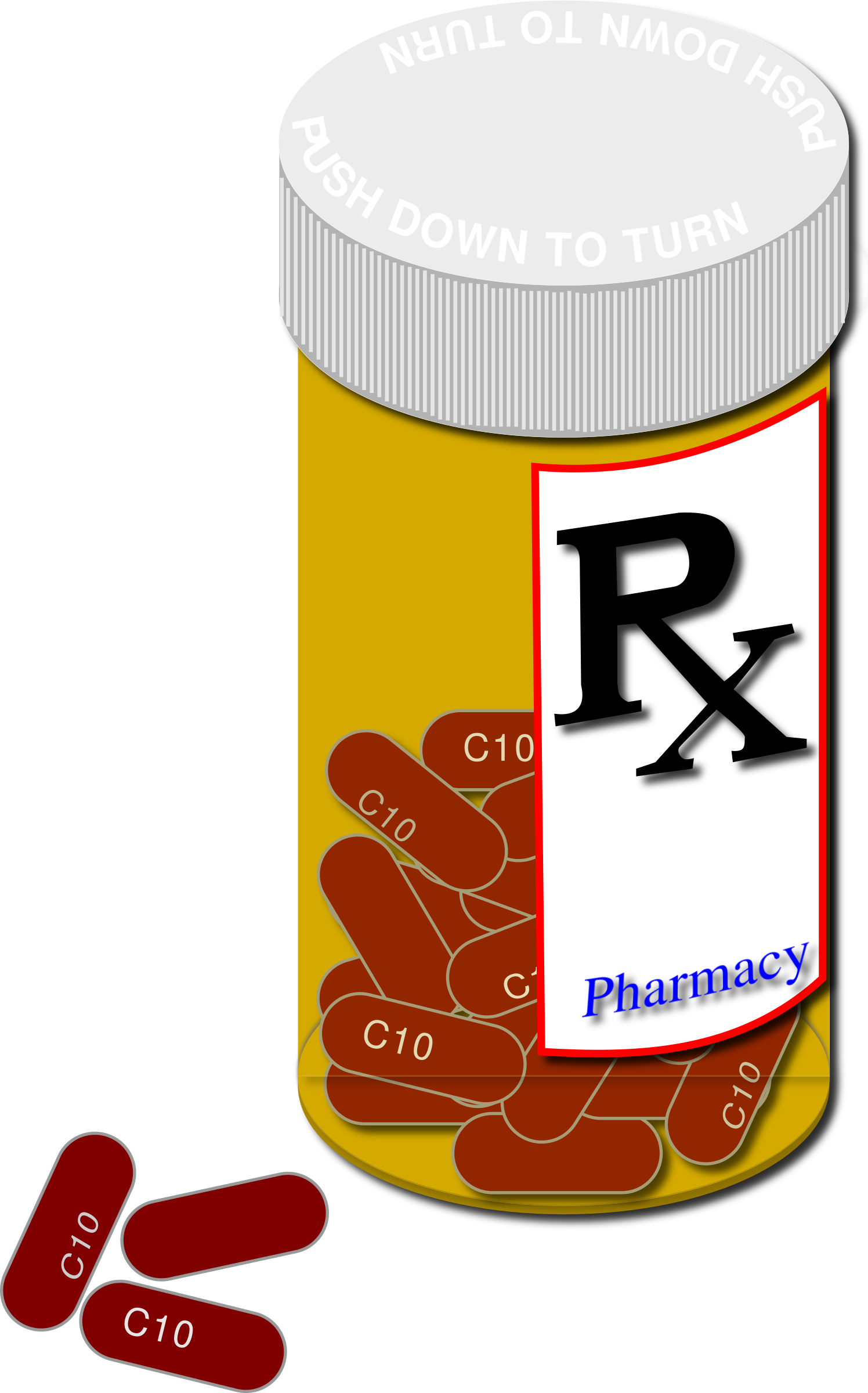 1496x2400 Clipart Prescription Bottle And Pills