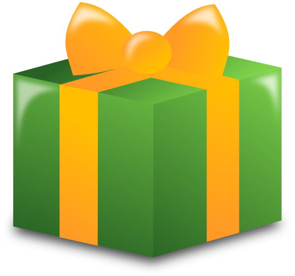 600x561 Wrapped Present Clip Art