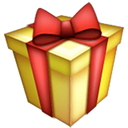 256x256 Wrapped Present Emoji For Facebook, Email Amp Sms Id  1941